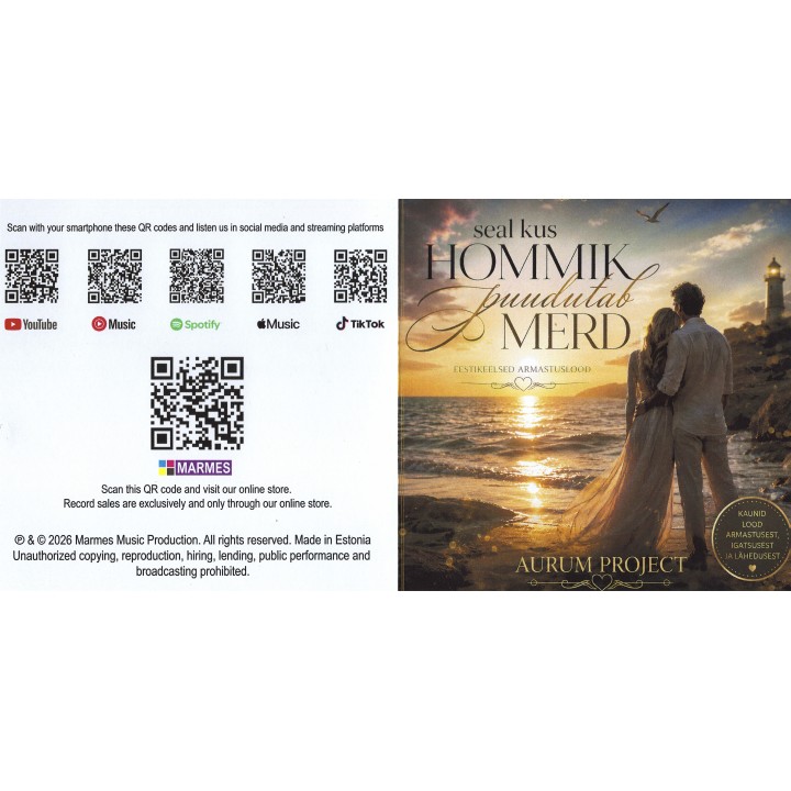Aurum Project - "Seal kus hommik puudutab merd" (CD)